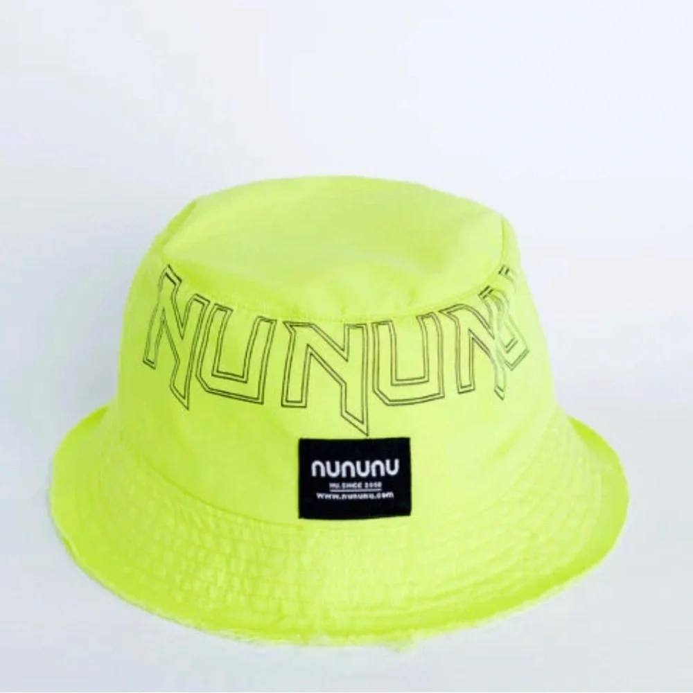 NUNUNU Neon Green Kids Bucket Hat